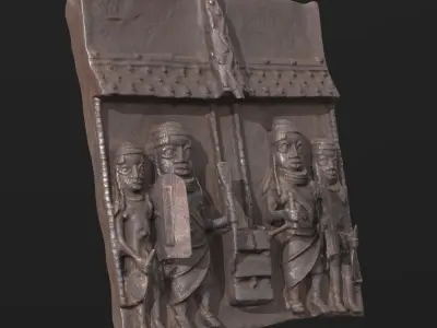 Relief Plaque With Palace Guard Low-poly 3D model