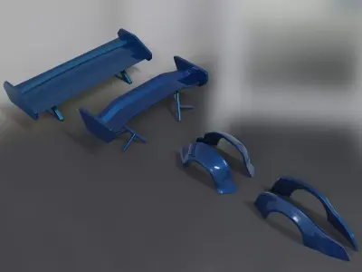 Spoiler tuning part auto  3D model