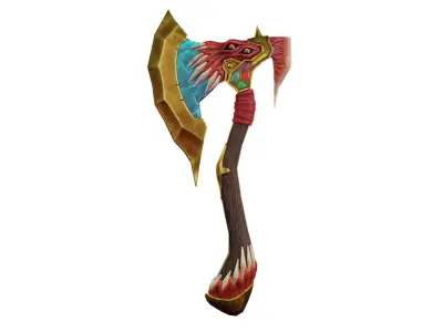 Stylized Axe  DEViL AXE  Low-poly 3D model