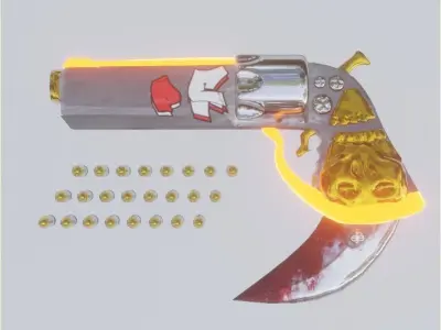 Peace gun Free 3D model