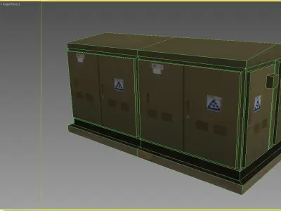 Electrical Transformer low poly for games and VR Low-poly 3D model