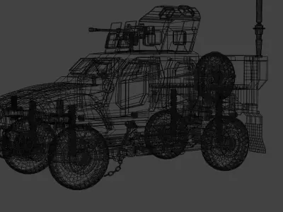 Osh-Kosh MATV Low-poly 3D model
