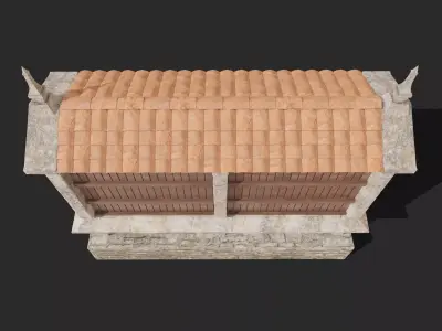 Galician Granary Horreo 3D model