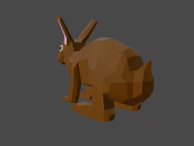 The Rabbit Low Poly Low-poly 3D model