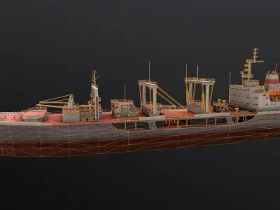 Chilikin-tanker Low-poly 3D model