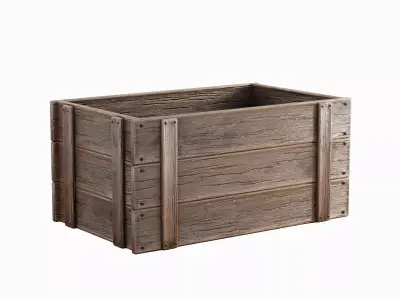 Large Wooden Crate 04 Low-poly 3D model