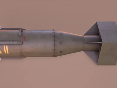 Little Boy Atomic Bomb Low-poly 3D model get