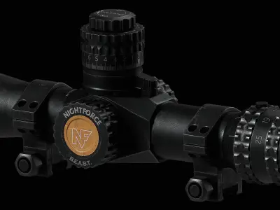 NIGHTFORCE B E A S T  5-25X56 Scope Low-poly 3D model