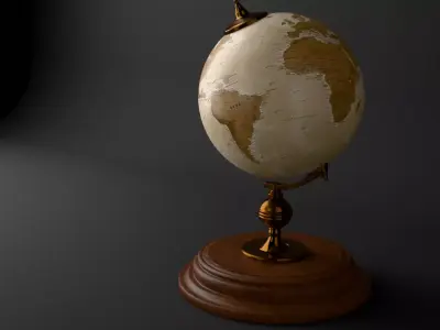 Vintage Globe Free 3D model