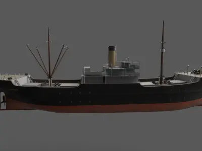 RMS Empress of India 1890 Low-poly 3D model
