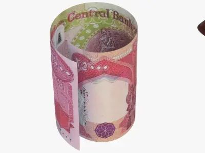 Iraq 25000 Wallet Money Purse 3D model