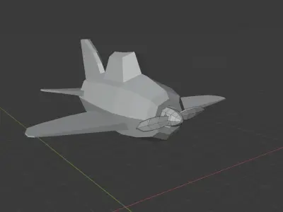 lowpoly plane airplane Low-poly 3D model