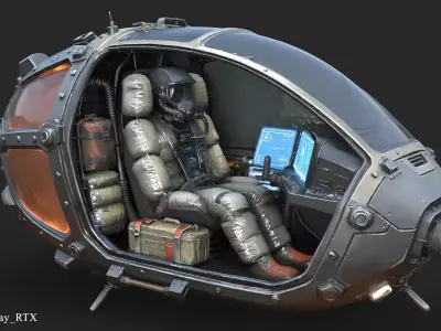 Spacecraft Cockpit High Detail 3D model