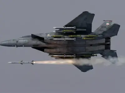 McDonnell Douglas F-15E Fully-Rigged and Animated With Weapons Low-poly 3D model
