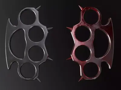 Brass Knuckles Free low-poly 3D model