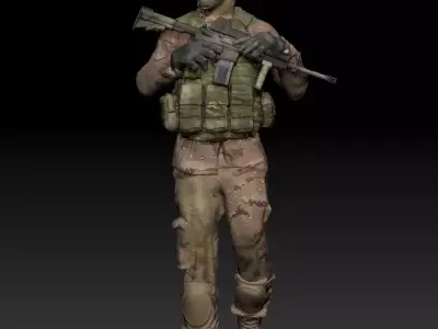 Operation Iraqi Freedom Infantryman   3D model