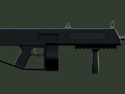 AA-12 shotgun 3D model 3D model