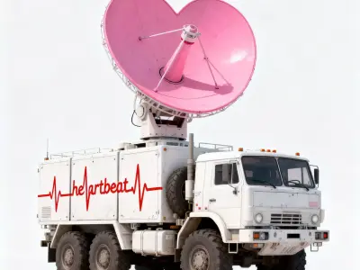 Love Scanner Radar Truck 3D Model Low-poly 3D model