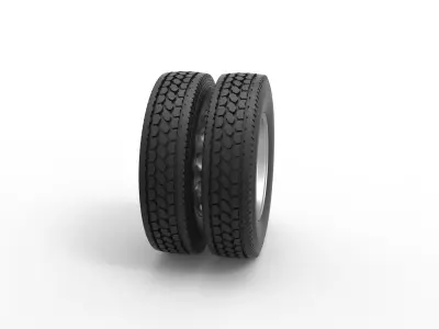 10 Hole rear double wheel Scale 1 to 25 3D print model