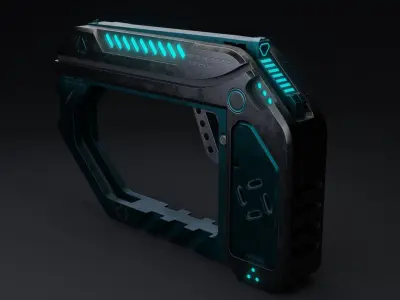 Sci-fi blaster  Free 3D model