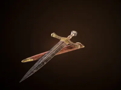 Royal Sword Low-poly 3D model get