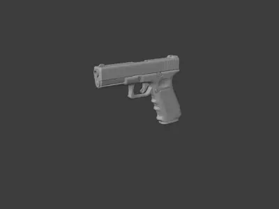 handgun gun Free 3D model