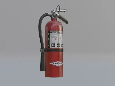 Fire Extinguisher Low-poly 3D model 17