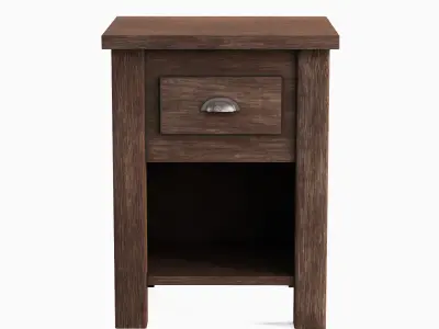 Antique End Table 03 Low-poly 3D model