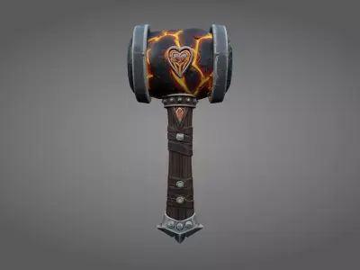 Stylized Lava Magma Warhammer 3D model