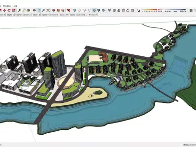 Sketchup Residential Complex W3 3D model