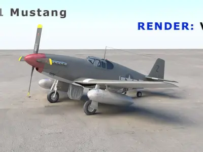 P-51 Mustang 3D model by SE