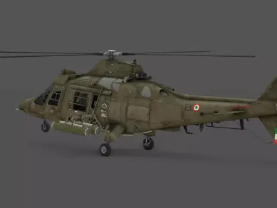 Agusta A109EOA Helicopter 3D Model Italian Army High-Detail  Low-poly 3D model