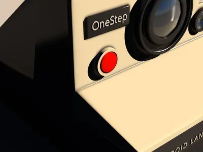 Realistic High Poly Polaroid Camera  3D model