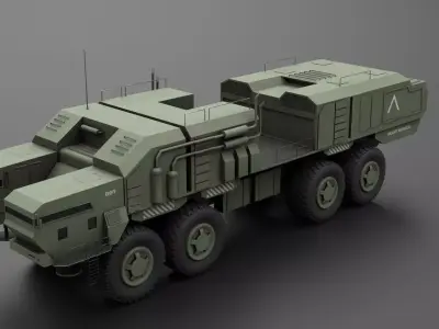 heavy construction truck vehicle 3D model