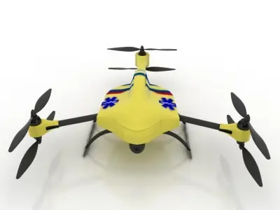 Ambulance Drone 3D model purchase