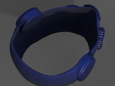 Gas mask respirator scifi military futuristic technology  Low-poly 3D model