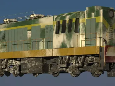 Train Locomotive Snow 3D model