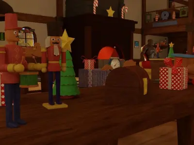 Christmas Toys Low-poly 3D model
