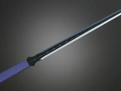 ninja sword Low-poly 3D model