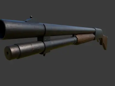SHOTGUN WEAPON Low-poly 3D model