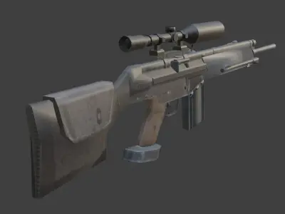 weapon gun psg1 Low-poly 3D model