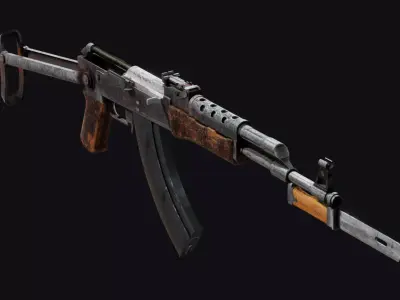 AKS Rifle Free low-poly 3D model