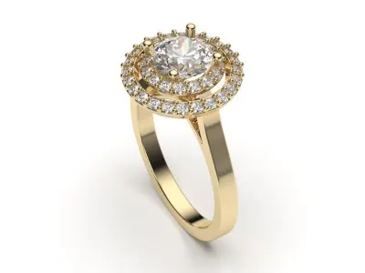 solitaire with ring sizes  9 part S128 3D print model