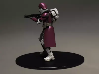 star wars 3d printable clone Galactic Marine Pose 5 3D print model