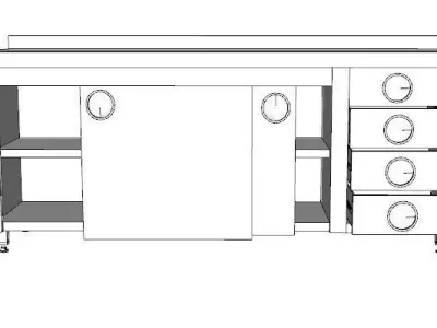 cupboard with drawers 3D model