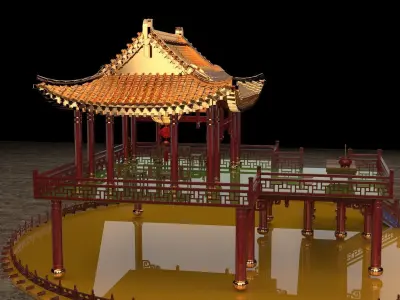 Chinese ancient house 3D model 15