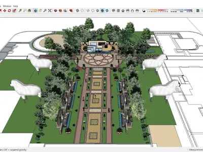 Sketchup Landscape Park J9 3D model