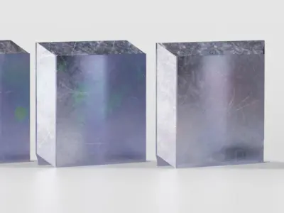 Chevron Interlocking Lead Block Radiation Shielding Low-poly 3D model