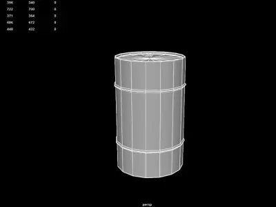 Toxic Barrel model Free low-poly 3D model