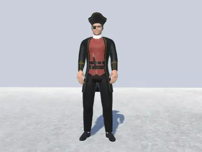 Pirate 3 Avatar Rigged  Low-poly 3D model